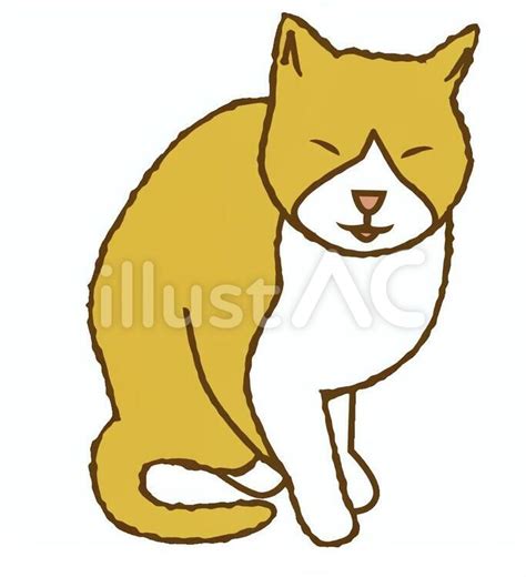 はちわれ茶猫イラスト No 382088／無料イラストなら「イラストac」