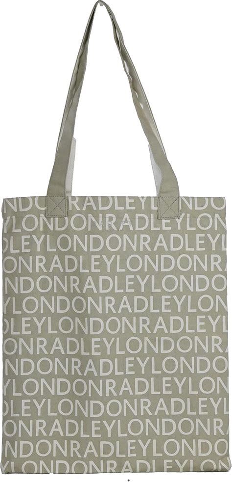 Radley Recycled Fabric Signature Logo Canvas Tote Shopper Bag In Silver