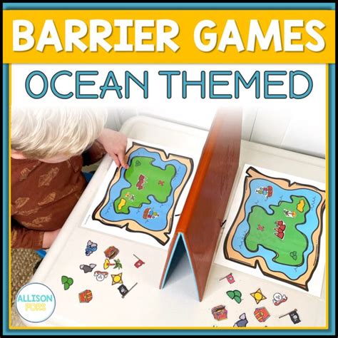 Ocean Themed Barrier Games Speech Therapy Speaking And Listening