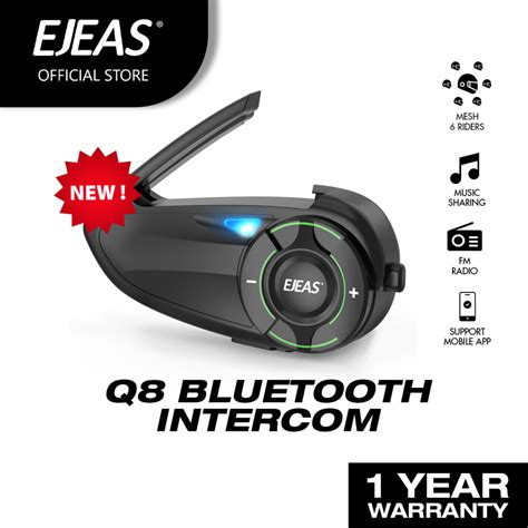 Ejeas Q Motorcycle Wireless Helmet Bluetooth Ways Mesh Intercom