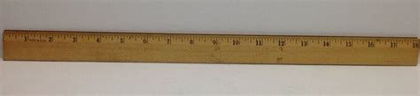 Reserved for Marianne Vintage 18 inch wooden ruler with metal