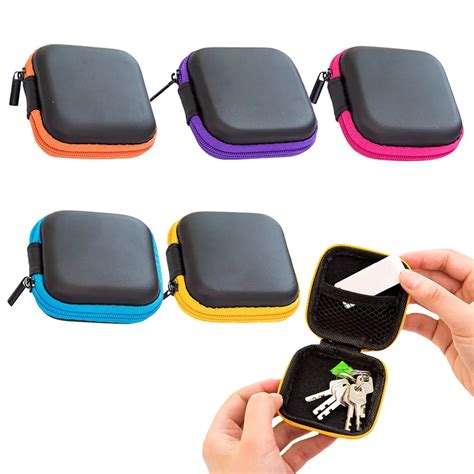 Cute Mini Earbuds Earphone Zipper Bag EVA Simple Headphone Hard Cover ...