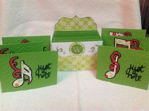 Notecards And Matching Card Box Using Cricut Quarter Note Cartridge