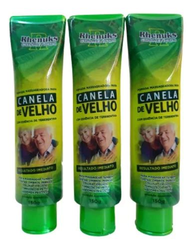 Kit 3 Pomada Massageadora Canela De Velho Parcelamento Sem Juros