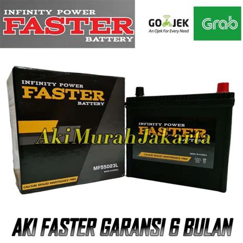 Jual Aki Mobil Toyota Camry 55D23L FASTER BATTERY Aki Kering 12V 60Ah