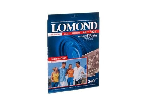 Фотобумага Lomond для струйной печати, A4, 260 г/м2, 20 листов ...
