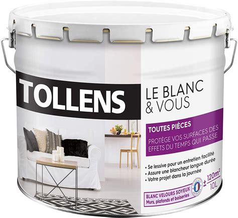 Tollens Peinture Blanche Velours Toutes Pièces Pour Murs