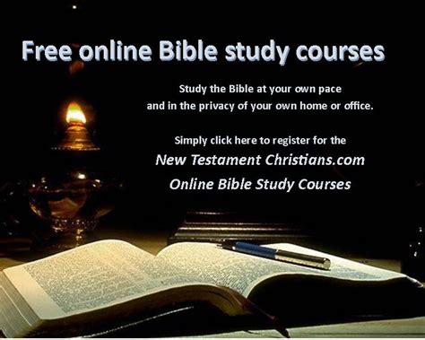 Free Online Bible Study Course Ad 1 New Testament Christians