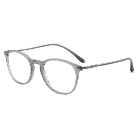 Giorgio Armani Men’s Round Eyeglasses Silver Optical Glasses Giorgio Armani Eyewear