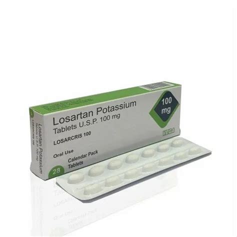 Losartan Potassium Tablets 100 Mg Vega Biotec Pvt Ltd 14x2 Calendar