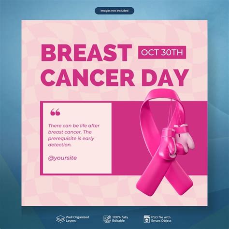 Premium Psd Psd Breast Cancer Awareness Month Social Media Post Template