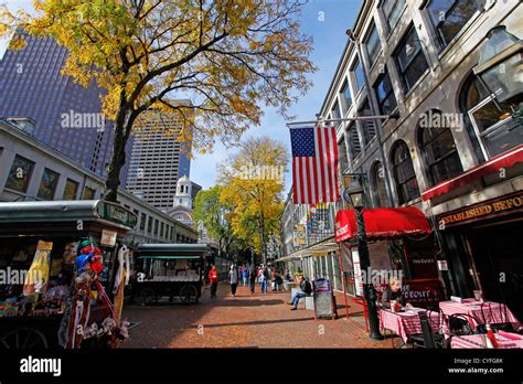 Quincy Market Boston Massachusetts America Stock Photo Alamy