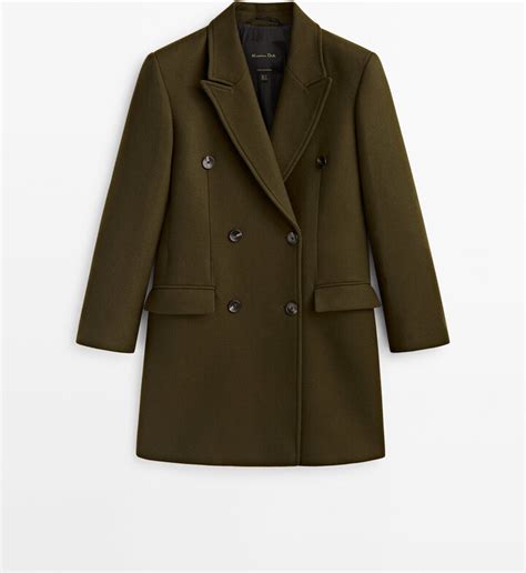 Massimo Dutti Double Breasted Wool Blend Coat Shopstyle