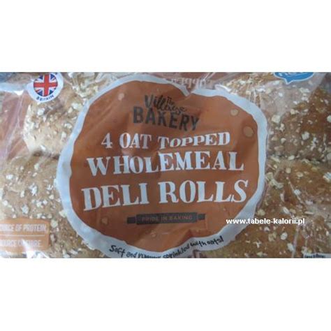 Ile Kcal Ma Bu Ki Oat Topped Wholemeal Deli Rolls The Village Bakery