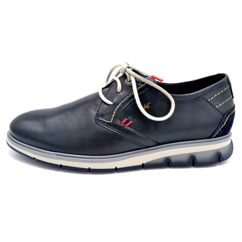 Fluchos Kemp F Marino Zapato De Piel Con Cordones