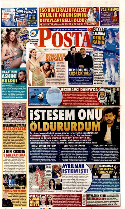 Posta Gazetesi Posta Manşet Oku Haberler 10 Şubat 2024