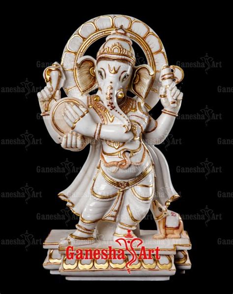 Ahmedabad White Marble Ganesha Statue Gn Size Feet To Feet