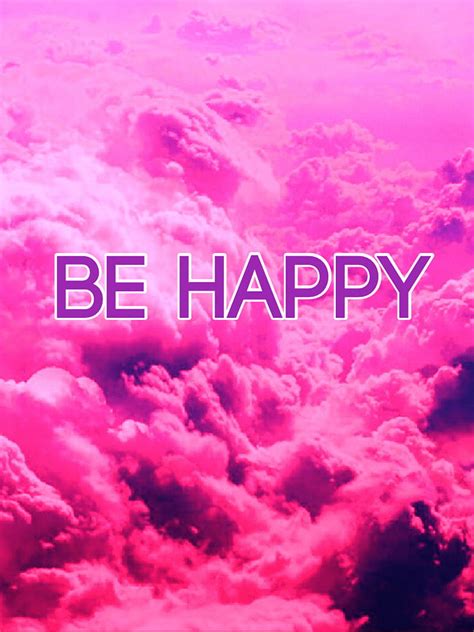 Be Happy Pink Aesthetic Hd Phone Wallpaper Peakpx