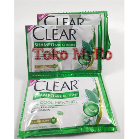 Jual Shampoo Clear Shampo Anti Ketombe Ice Cool Menthol Sampo Clear