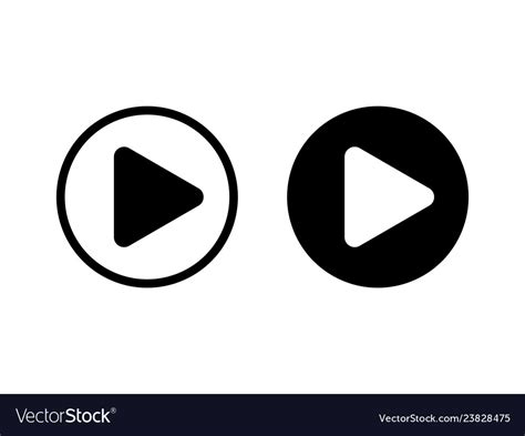 Play button video and music audio player player Vector Image