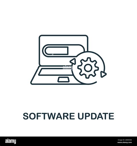 Icono De Actualizaci N De Software Monocromo Un Sencillo Icono De
