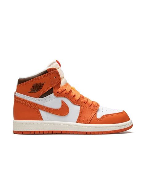 Jordan Kids 1 Retro High Og Sneakers In Orange Modesens