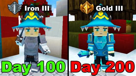 I Survived 200 Days In Bedwars As A Girl YouTube