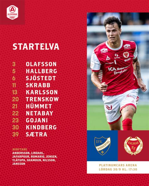 Startelvan mot Norrköping Kalmar FF