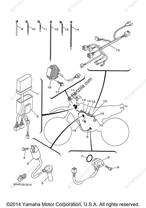 Yamaha Motorcycle 2002 OEM Parts Diagram For Electrical 1 Partzilla