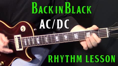 How To Play Back In Black On Guitar By AC DC Rhythm Guitar LESSON