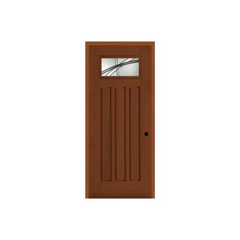 Masonite Belleville Oak Textured Panel Door Rectangle Lite With