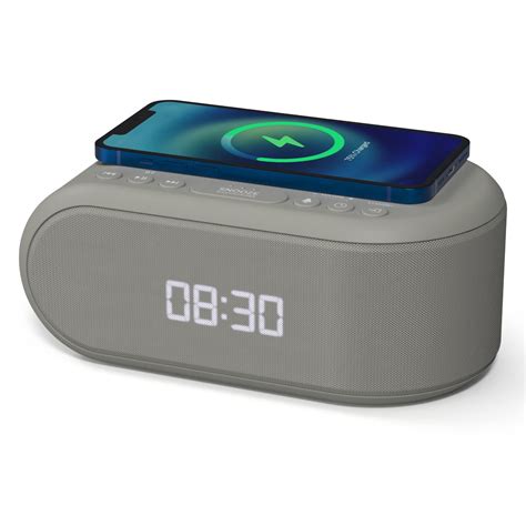 Digital Alarm Clock Radio for Bedroom with Wireless Charging, Bluetooth ...