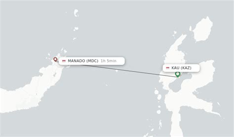 Direct Non Stop Flights From Manado To Kau Schedules Flightsfrom