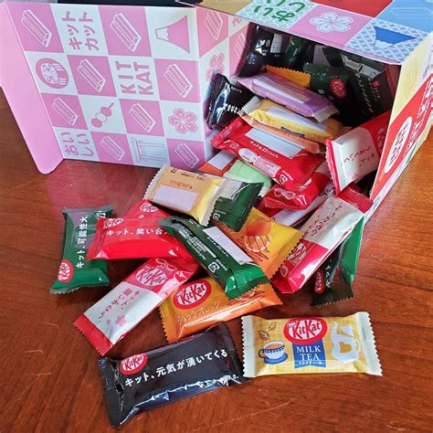 sampler box lets   japanese kit kat flavors