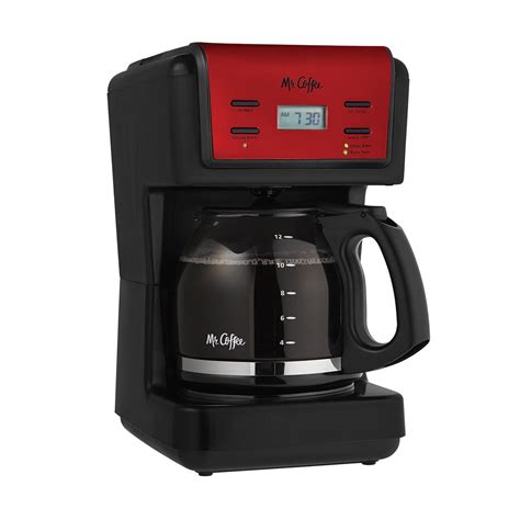 Mr Coffee 12 Cup Programmable Red Coffee Maker Walmart