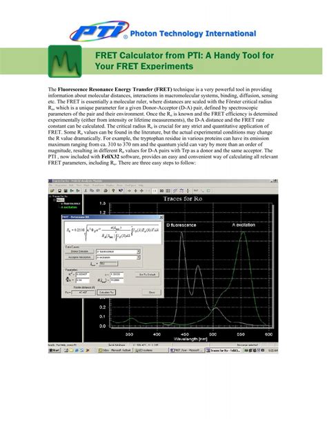 Fret Calculator From Pti Photon Technology International