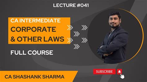 Lecture No Company Law Ca Intermediate Corporate Other