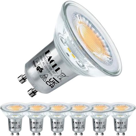 Ampoule Led Gu Blanc Chaud K W Remplace Halog Ne W Lot De