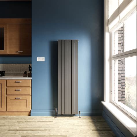 Elegant X Vertical Radiator Anthracite Double Designer