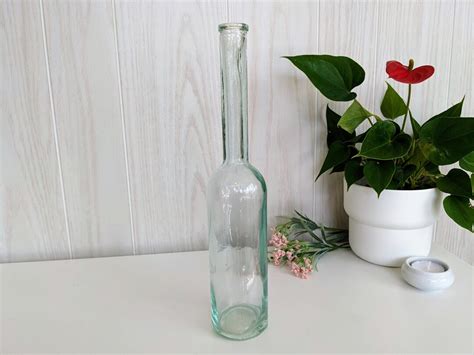 Clear 12 Tall Long Neck Glass Bottle For Homebrew Etsy