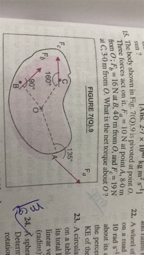 The Body Shown In Fig Q Is Pivoted At Point O Three Forces Act