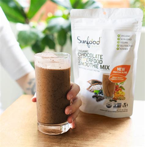 Chocolate Superfood Smoothie Mix 8oz 100 Organic Sunfood