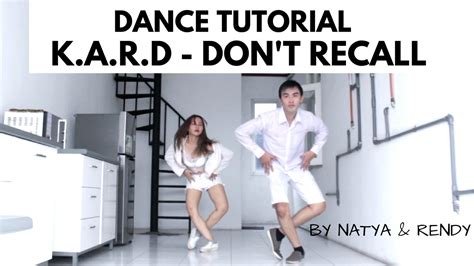 K A R D Don T Recall Dance Tutorial Youtube