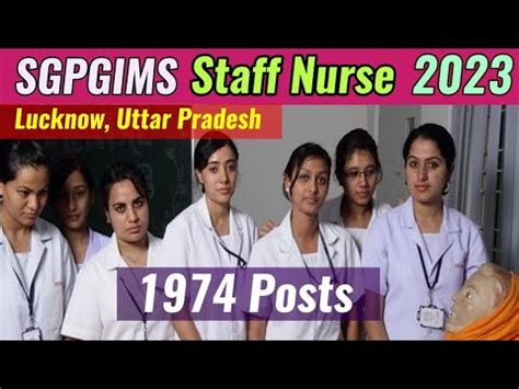 Sgpgims Nursing Recruitment Sgpgi Notification Up Staff