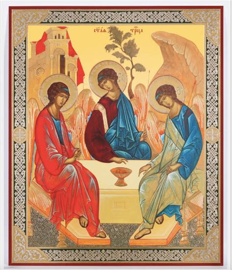 Icon Holy Trinity Andrei Rublev Russian Lithography Icon Etsy