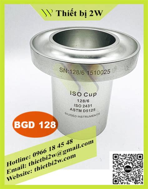 CỐC KIỂM TRA ĐỘ NHỚT ISO BGD 128 Thiết bị 2W