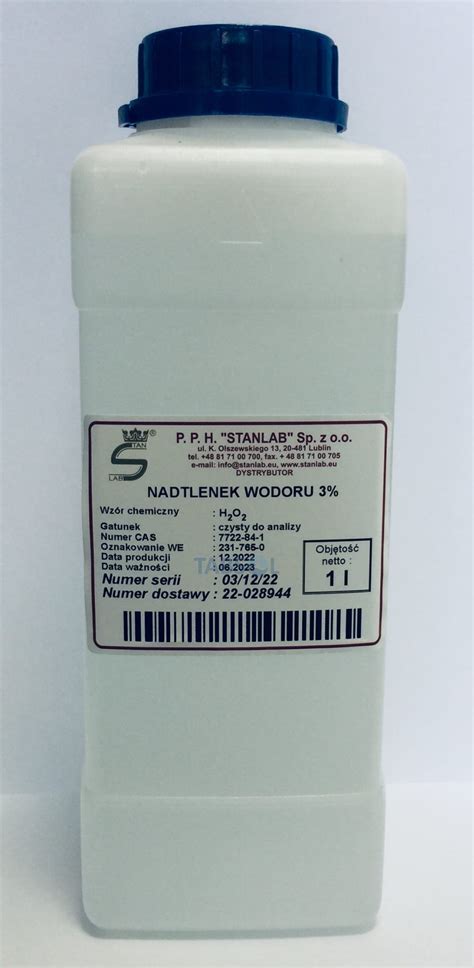 Woda Utleniona Nadtlenek Wodoru Czda 1kg 06 2023 Tabsol Pl