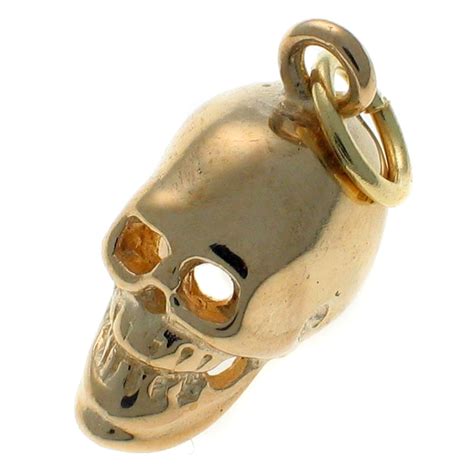 9ct Gold Skull Charm Pendant WBC1604 Amazon Co Uk Jewellery