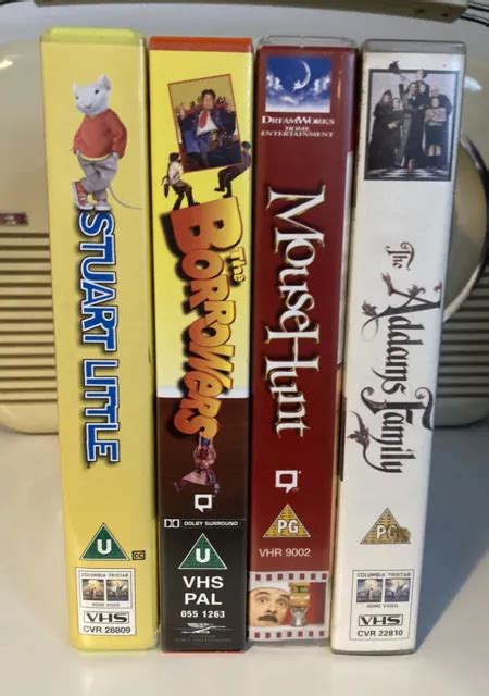 4x Childrens Vhs Bundle Mouse Hunt Stuart Little The Borrowers