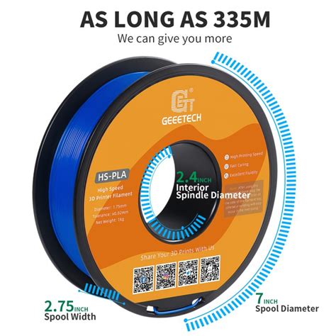 High Speed Pla D Printer Filament Blue Mm Geeetech